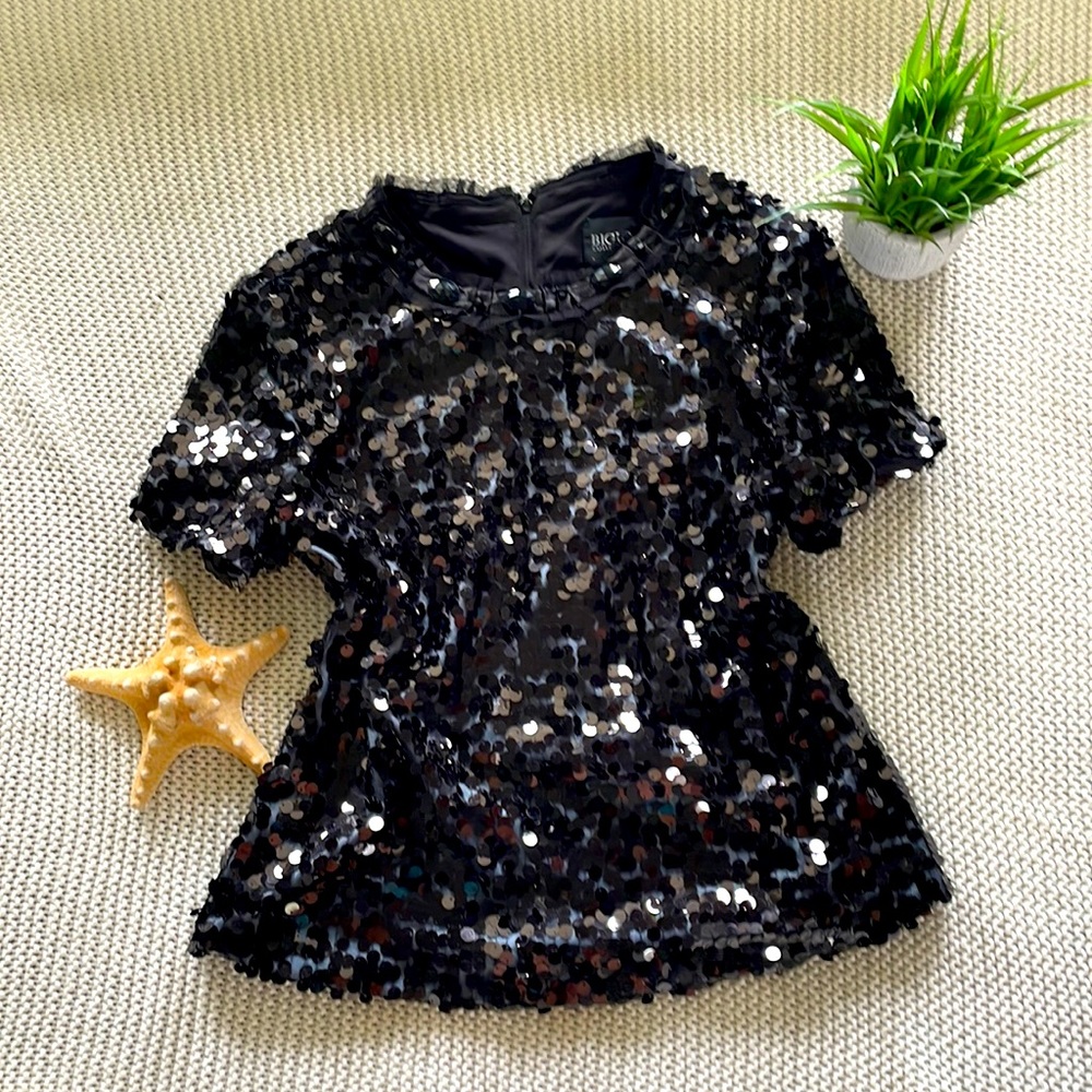 Black sequin top